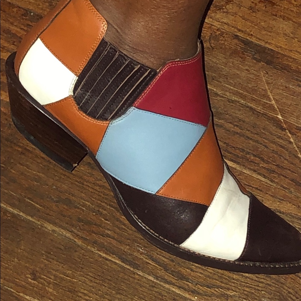 Coach leather ankle shoes
